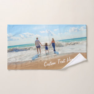 Custom Photo Text Holiday Bath Towels Your Design