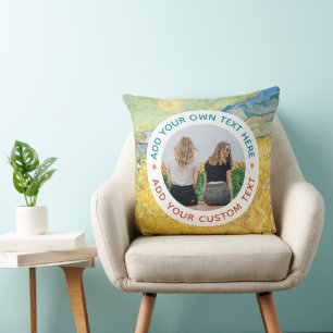 Custom Photo & Text Home Decor – Personalized Gift Throw Pillow
