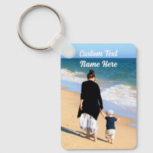Custom Photo Text Keychain Your Family Photos Mom