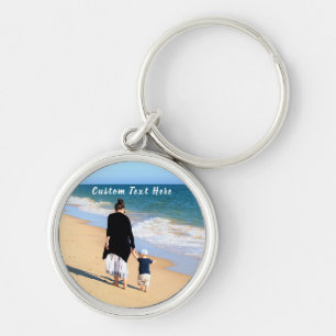 Custom Photo Text Keychain Your Family Photos Mom