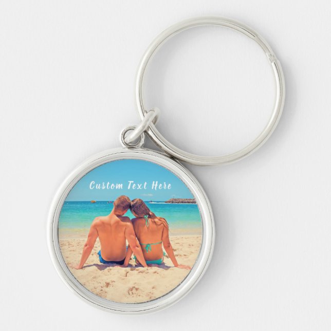 Custom Photo Text Keychain Your Favorite Photos (Front)
