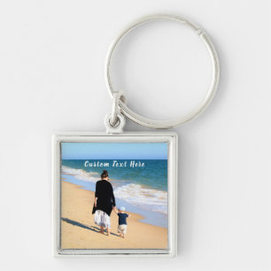 Custom Photo Text Keychain Your Photos with Mom