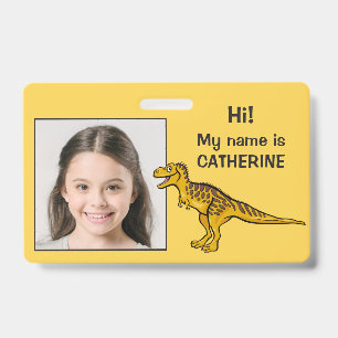 Custom Photo & Text Kids' ID badge