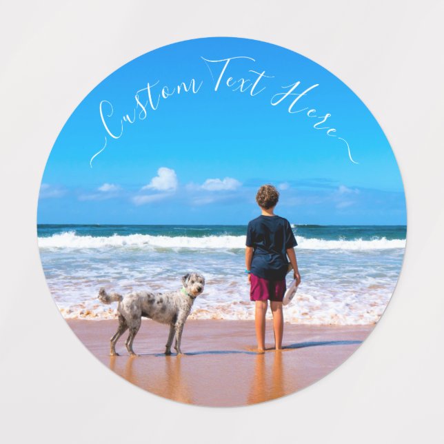 Custom Photo Text Labels Your Lovely Pets Design (Design 3)