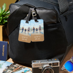 Custom Photo Text Luggage Tag - Your Own Design