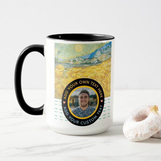 Custom Photo & Text Mug – Artistic Keepsake Memory (With Donut)