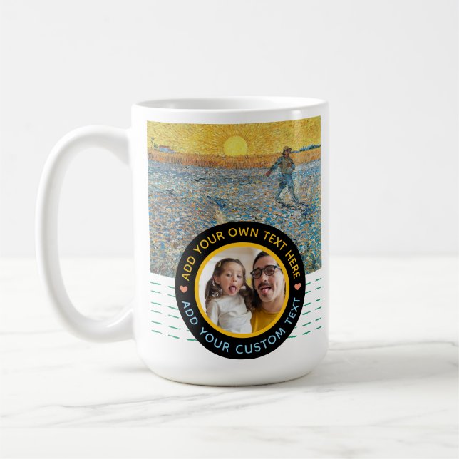 Custom Photo & Text Mug – Artistic Keepsake Memory (Left)