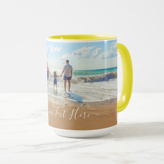 Custom Photo Text Mug with Your Family Design (Front Right)