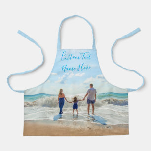 Custom Photo Text Name Apron with Your Family