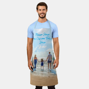 Custom Photo Text Name Apron Your Family Photos