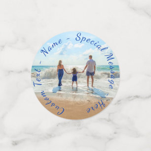 Custom Photo Text Name Confetti Your Family Photos