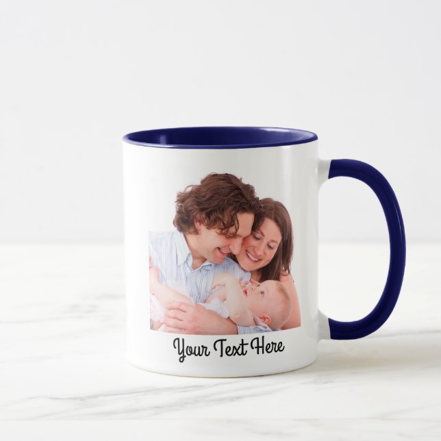 Custom Photo & Text Personalized Family  Mug (Right)