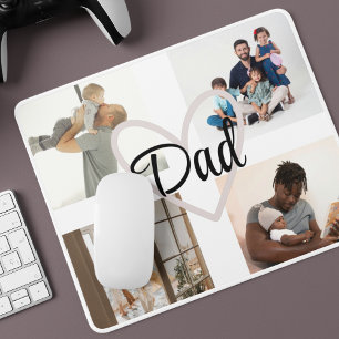 Custom Photo & Text Personalized Father’s Day Gift Mouse Pad
