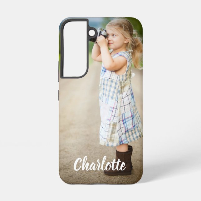 Custom Photo Text Personalized Samsung Galaxy S22 Case (Back)