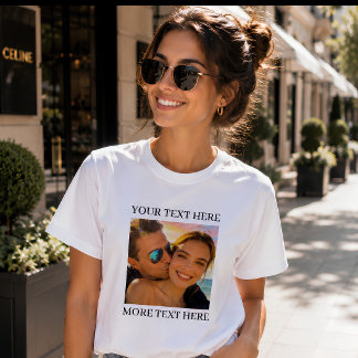 Custom Photo & Text Personalized T-Shirt