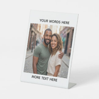 Custom Photo & Text Personalized T-Shirt | Upload Pedestal Sign