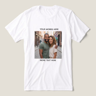 Custom Photo & Text Personalized T-Shirt | Upload Tri-Blend Shirt