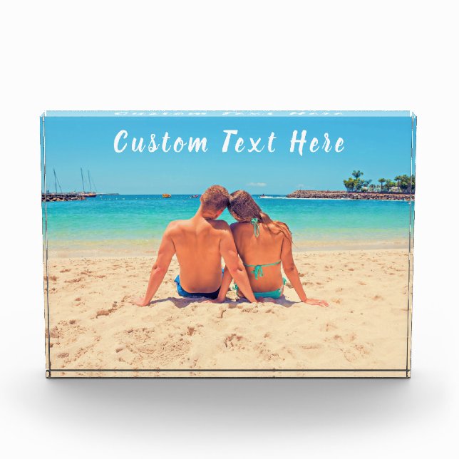 Custom Photo Text Photo Block Your Favourite Photo (Front)