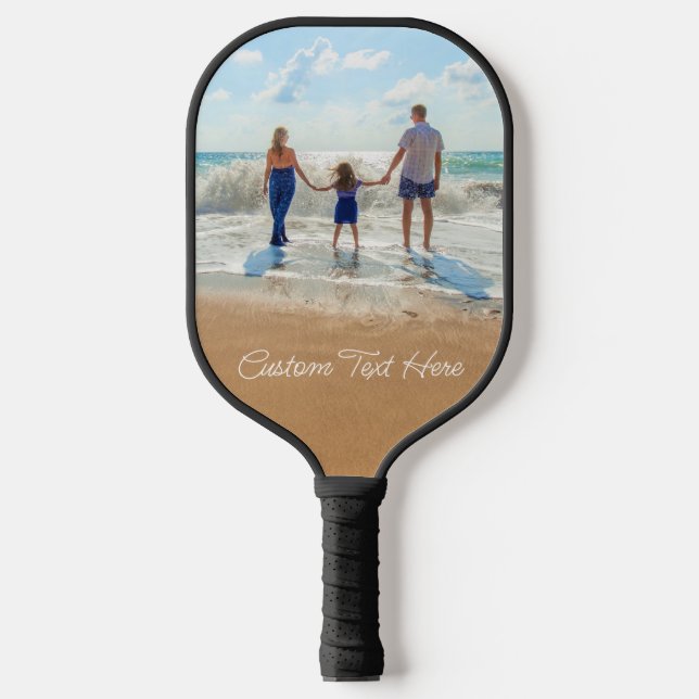 Custom Photo Text Pickleball Paddle Your Family (Front)