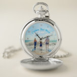 Custom Photo Text  Pocket Watch Your Photos Gift<br><div class="desc">Custom Photo and Text Pocket Watch - Unique Your Own Design Personalized Family / Friends or Personal Pocket Watches Gift - Add Your Photo / Text / more - Resize and move or remove and add elements / image with Customization tool ! Choose font / size / colour ! Good...</div>