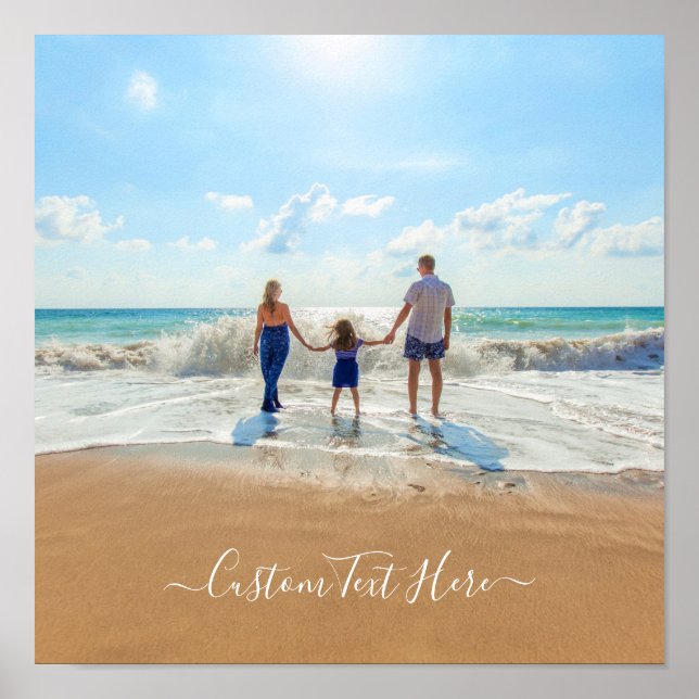 Custom Photo Text Poster Your Favorite Photos (Front)