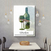 Custom Photo & Text Relaxation Red Wine Bottle