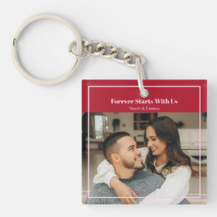 Custom Photo & Text Romantic Gift - Personalized  Keychain
