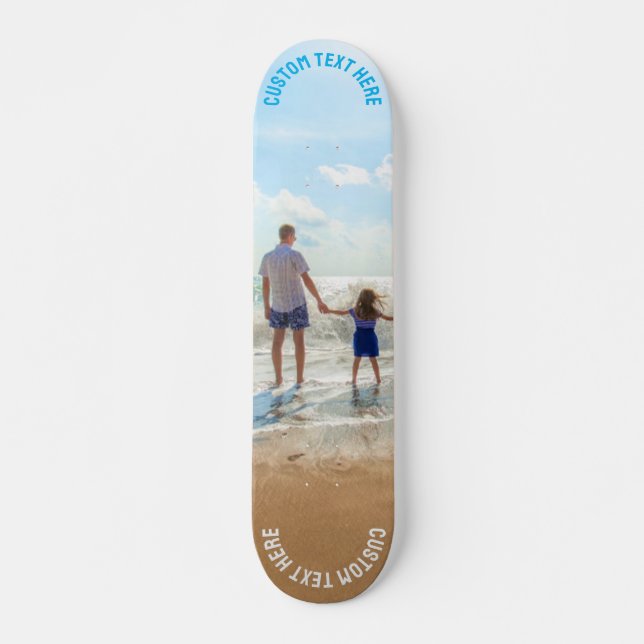 Custom Photo Text Skateboard Your Favourite Photos (Front)