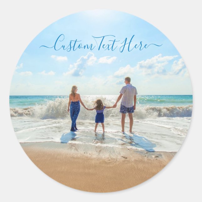 Custom Photo Text Sticker Your Family Photos Gift (Front)