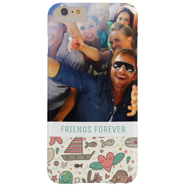 Custom Photo & Text Summer Ships Pattern Case-Mate iPhone Case (Back)