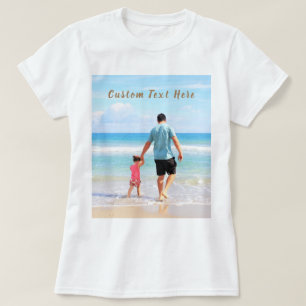 Custom Photo Text T-Shirt Your Design - Super DAD