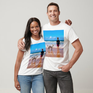 Custom Photo Text T-Shirt Your Favourite Photo Gif
