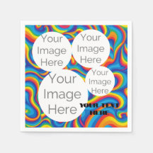 custom photo text template rainbow