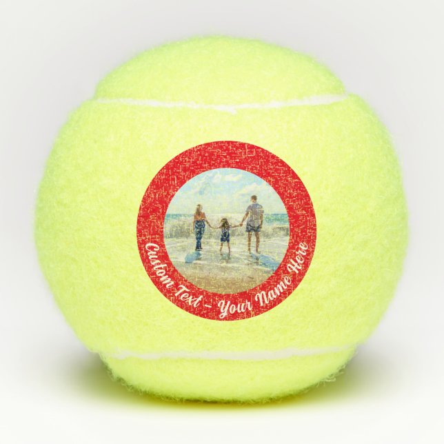 Custom Photo Text Tennis Balls Your Favourite Phot (Front)