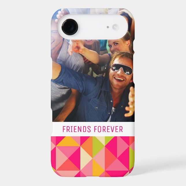 Custom Photo & Text Triangles geometrical pattern Case-Mate iPhone Case (Back)
