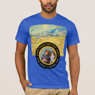 Custom Photo-Text – Van Gogh Art Birthday Holiday T-Shirt