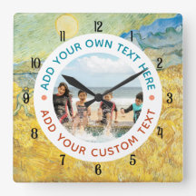 Custom Photo & Text Wall Clock – Personalized Gift