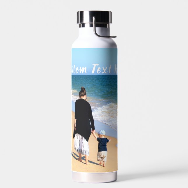Custom Photo Text Water Bottle Your Mom Photo Gift (Left)