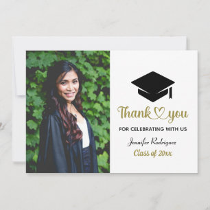 Custom Photo Thank You Graduation Cap Grad Card