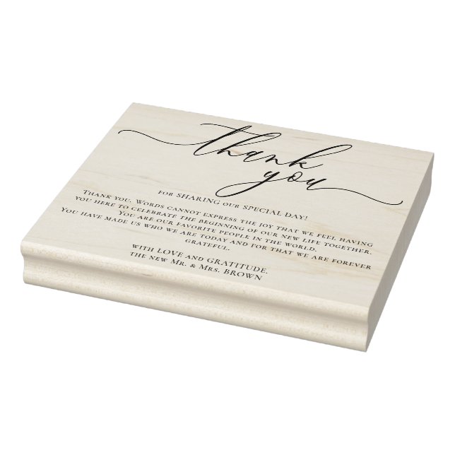 Custom Photo Thank You large scale Rubber Stamp (Stamp)