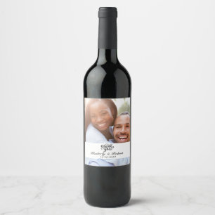 Custom Photo Thank You Wedding Wine Label