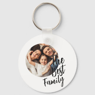 Custom Photo The Best Family Keychain