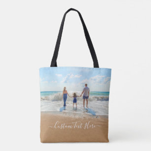 Custom Photo Tote Bag with Your Photos and Text