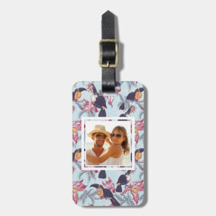 Custom Photo Toucans With Exotic Flowers Luggage Tag