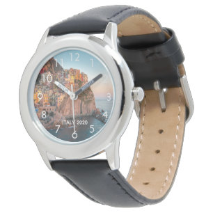 Custom photo travel family vacation text watch