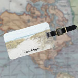Custom photo travel vacation luggage tag<br><div class="desc">Add one of your own favourite photos.  With a white photo overlay.  Personalize and add your name and contact information.</div>