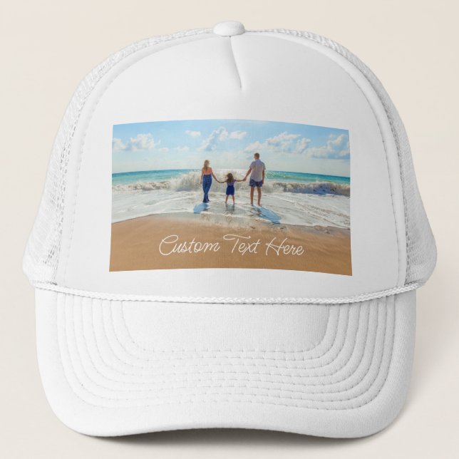 Custom Photo Trucker Hat Your Photos and Text (Front)