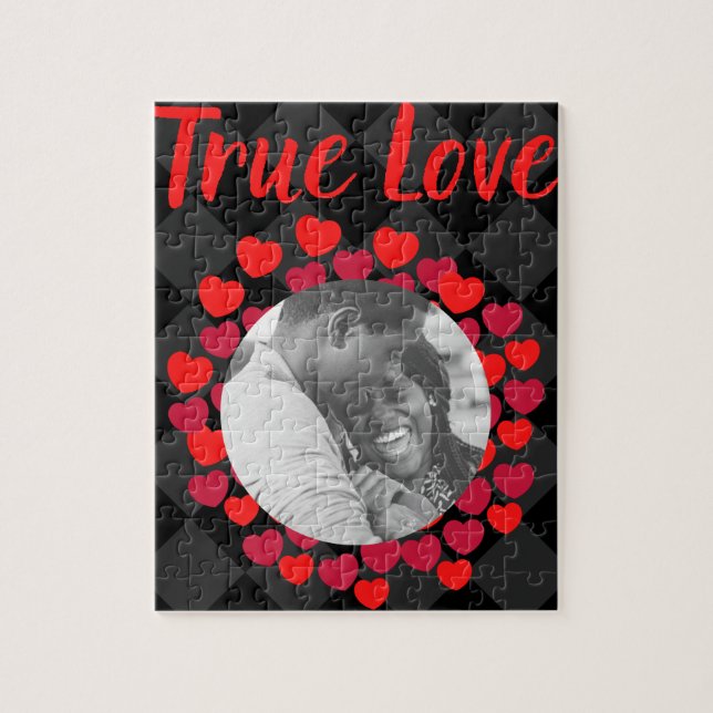 Custom Photo True Love Valentine's Jigsaw Puzzle (Vertical)