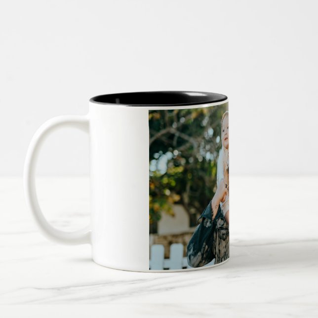 Custom Photo Two-Tone Coffee Mug (Left)