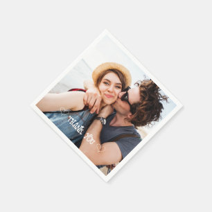 Custom Photo Typography napkin